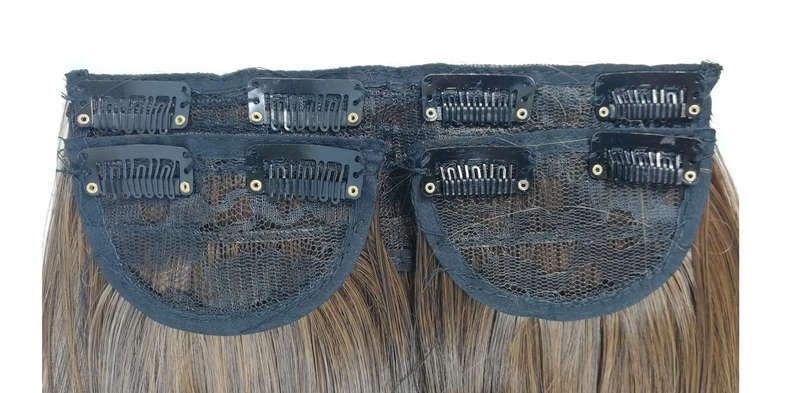 Long 3 Piece 60cm Full Head Clip-on Hair Extensions XXL Wavy - Chestnut Dark Brown Mix 2m30