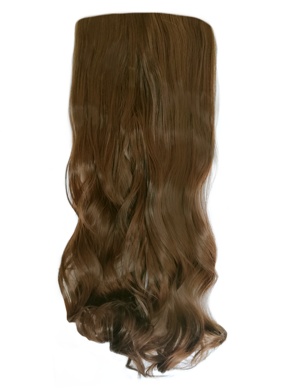 Long 3 Piece 60cm Full Head Clip-on Hair Extensions XXL Wavy - 9 Beige dark blonde