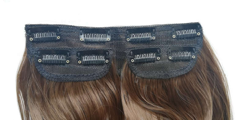 Long 3 Piece 60cm Full Head Clip-on Hair Extensions XXL Wavy - 9 Beige dark blonde