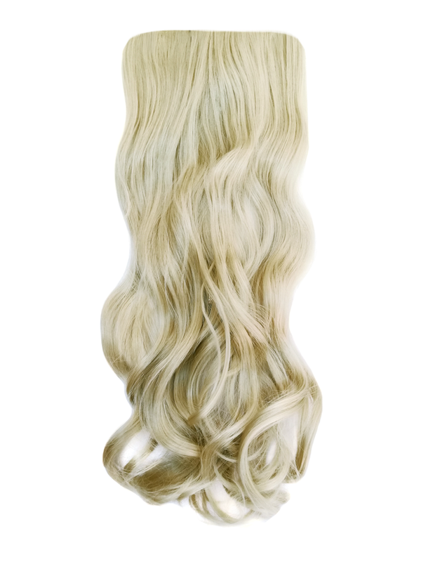 Long 3 Piece 60cm Full Head Clip-on Hair Extensions XXL Wavy - 88 Ash beige blonde