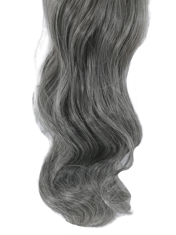Long 3 Piece 60cm Full Head Clip-on Hair Extensions XXL Wavy - 2M60 Salt & pepper mix