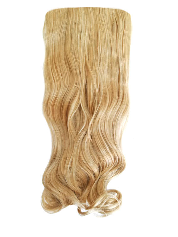 Long 3 Piece 60cm Full Head Clip-on Hair Extensions XXL Wavy - 27-613 Golden blonde mix