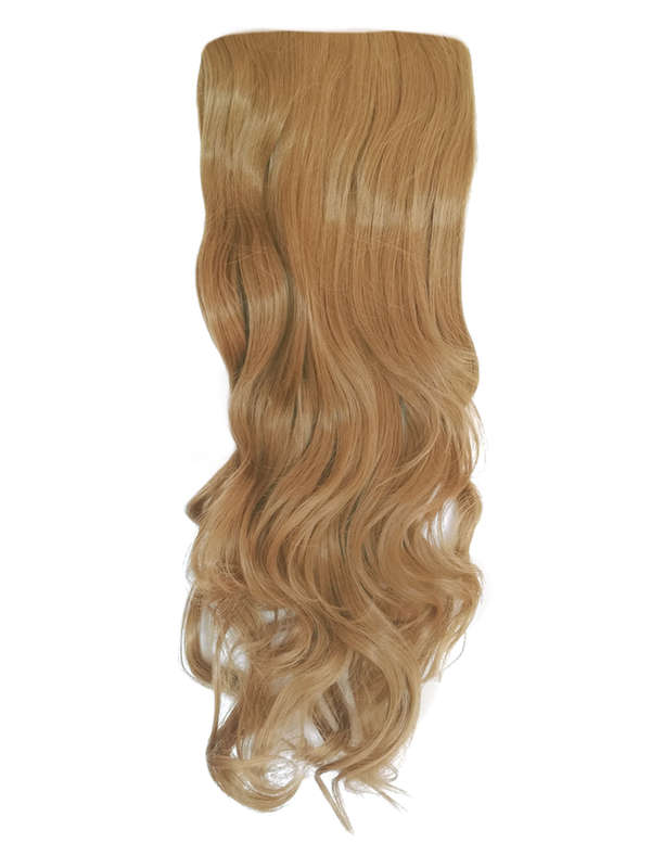 Long 3 Piece 60cm Full Head Clip-on Hair Extensions XXL Wavy - 27 Strawberry blonde