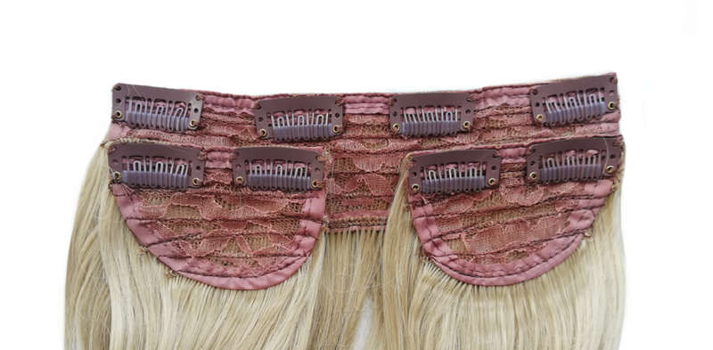 Long 3 Piece 60cm Full Head Clip-on Hair Extensions XXL Wavy - 24-613 Light platinum blonde mix