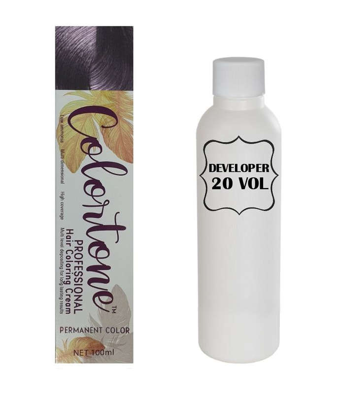 Colortone Professional Hair Dye Toner Tint Coloring Cream - 6PP Dark Violet slate
