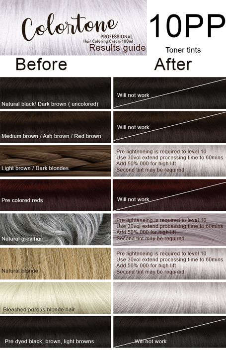 Colortone Professional Hair Dye Toner Tint Coloring Cream - 10PP Light Violet Slate