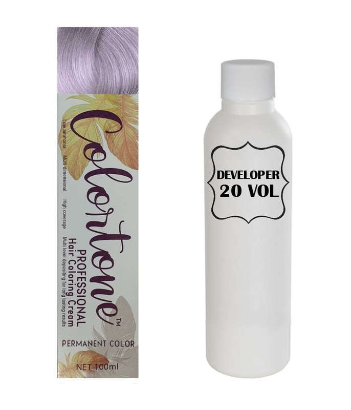 Colortone Professional Hair Dye Toner Tint Coloring Cream - 10PP Light Violet Slate