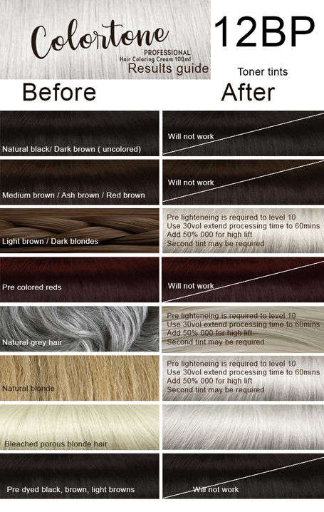 Colortone Professional Hair Dye Toner Tint Coloring Cream - 12BP Light Silver Steel