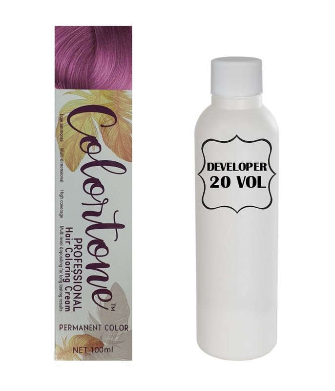 Colortone Professional Hair Dye Toner Tint Coloring Cream - 8BV Medium Lilac Platinum