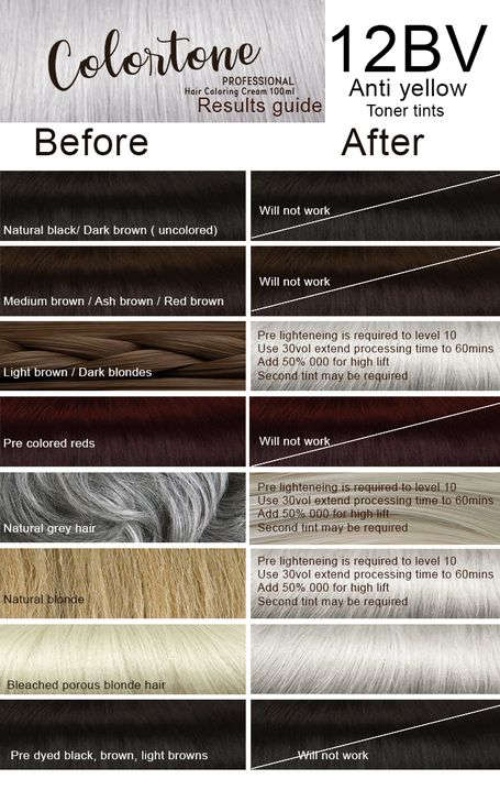 Colortone Professional Hair Dye Toner Tint Coloring Cream - 12BV Light Lilac Platinum