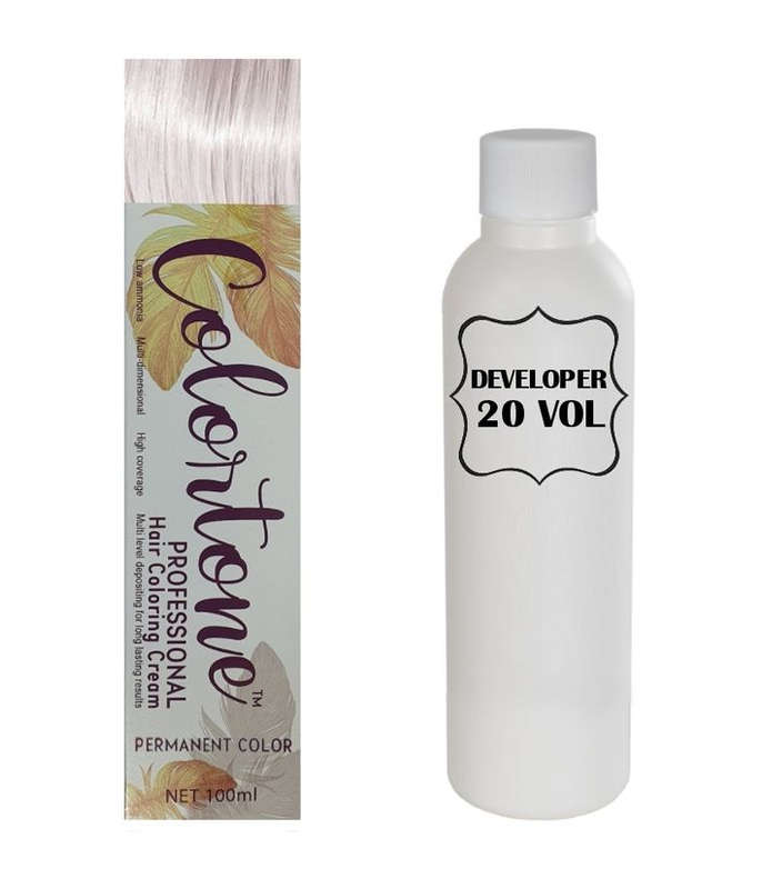 Colortone Professional Hair Dye Toner Tint Coloring Cream - 12BV Light Lilac Platinum