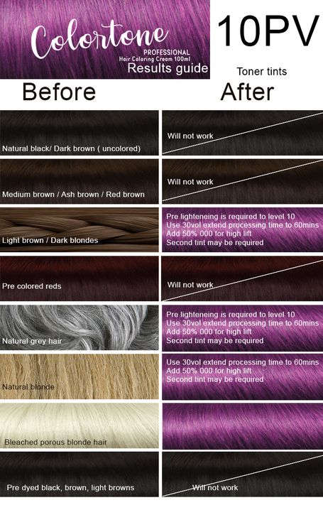 Colortone Professional Hair Dye Toner Tint Coloring Cream - 10PV Intense Purple Violet Blonde