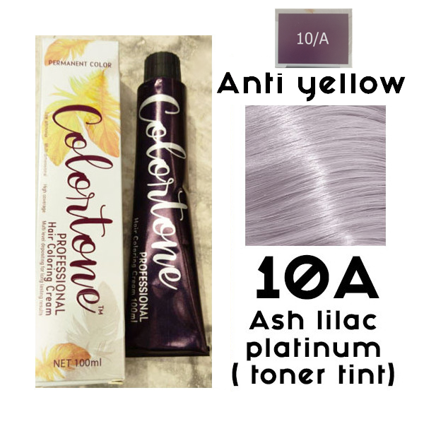 Colortone Professional Hair Dye Toner Tint Coloring Cream - 10A Ash Lilac Platinum