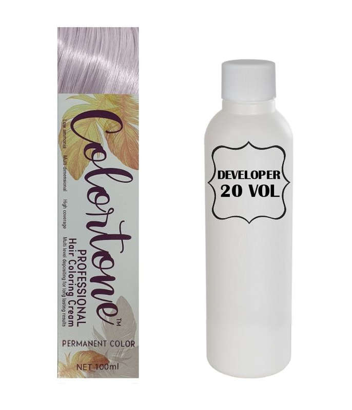 Colortone Professional Hair Dye Toner Tint Coloring Cream - 10A Ash Lilac Platinum