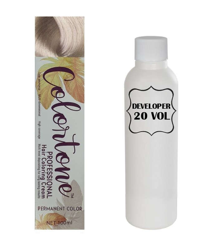 Colortone Professional Hair Dye Toner Tint Coloring Cream - 10.71 Light Ash Pearl Blonde
