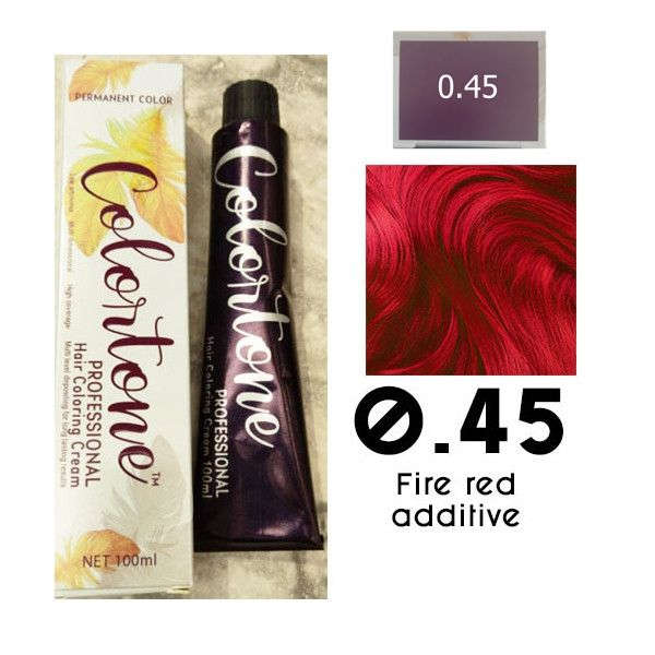 Colortone Professional Hair Dye Additive Tint Coloring Cream - 0.45 Red