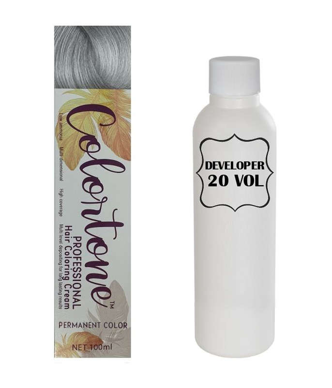 Colortone Professional Hair Dye Additive Tint Coloring Cream - 0.11 pure grey additive (for lifting