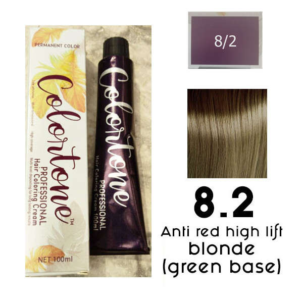 Colortone Professional - 8.2 Anti-red high lift blonde (green base for lifting dark colored hair)