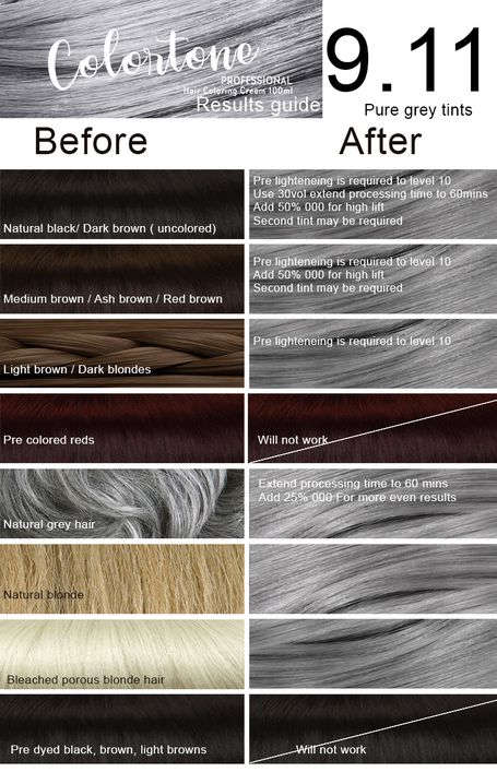 Colortone Professional Hair Dye Toner Tint Coloring Cream - 9.11 Silver Grey Anti-Yellow