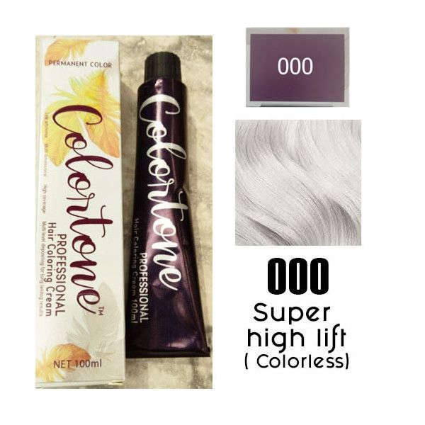 Colortone Professional Hair Dye Additive Tint Coloring Cream - Super high lift additive 000
