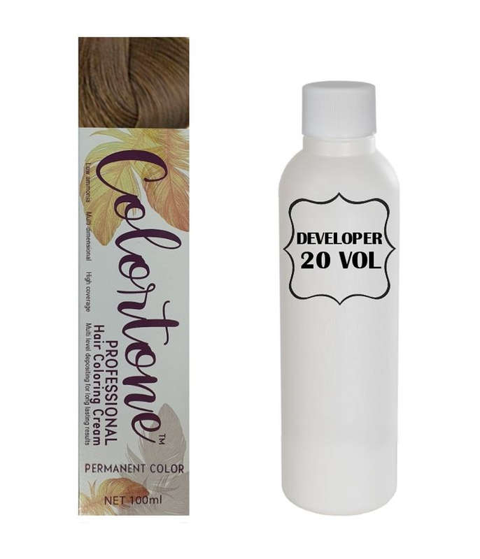 Colortone Professional Hair Dye Tint Double Coverage Coloring Cream - 7.0 Blonde