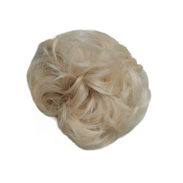 Messy Chignon Scrunchie Hair Bun Pony Updo For Women - T203/613 Darker Pearl Blonde