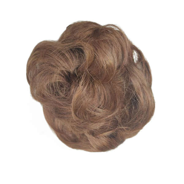 Messy Chignon Scrunchie Hair Bun Pony Updo For Women - 8/30 Light Golden Brown Mix
