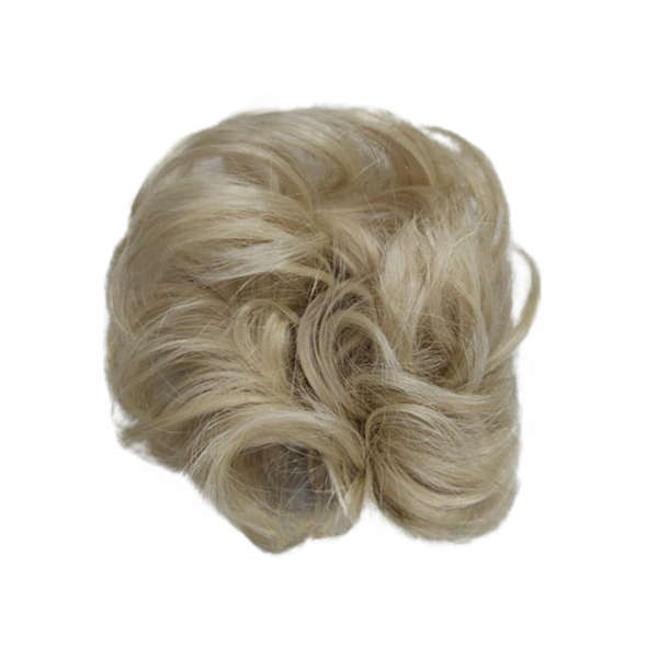 Messy Chignon Scrunchie Hair Bun Pony Updo For Women - M16/613 Pearl Platinum Blonde Mix
