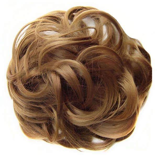 Messy Chignon Scrunchie Hair Bun Pony Updo For Women - Strawberry Blonde (27)