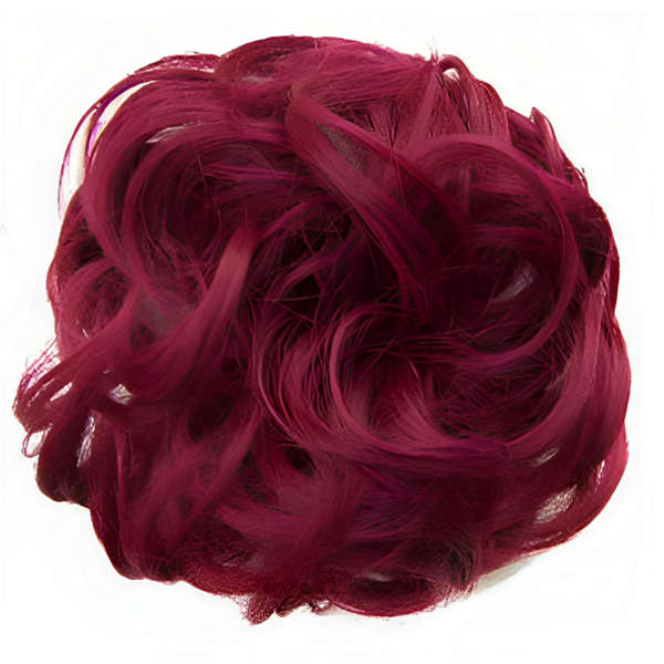 Messy Chignon Scrunchie Hair Bun Pony Updo For Women - Burgandy (BU1)