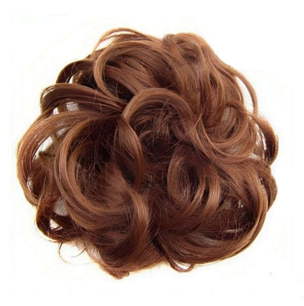 Messy Chignon Scrunchie Hair Bun Pony Updo For Women - Golden Auburn (30)