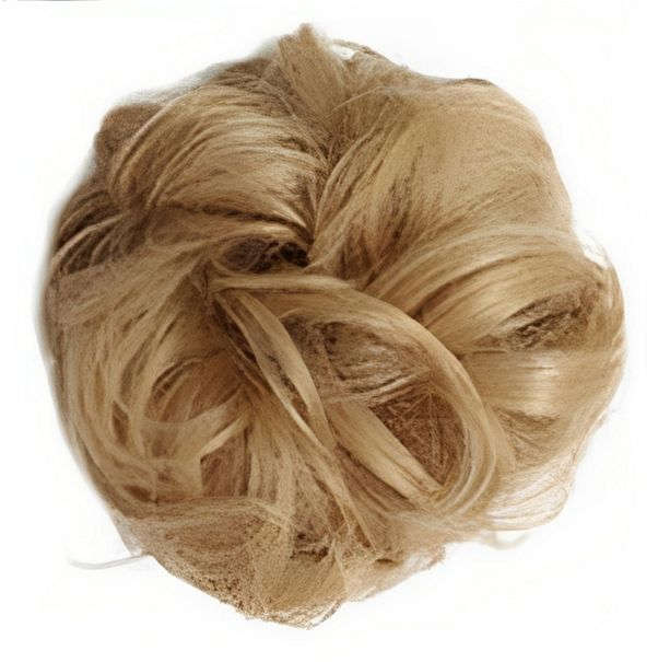 Messy Chignon Scrunchie Hair Bun Pony Updo For Women - Ash Med Blonde (18)