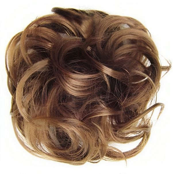 Messy Chignon Scrunchie Hair Bun Pony Updo For Women - Light Brown (12)
