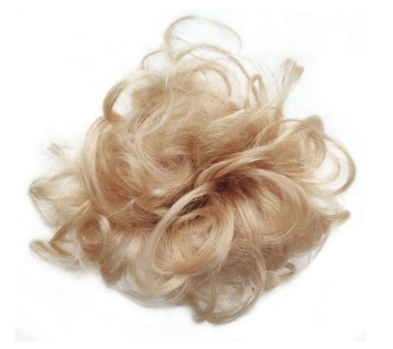 XL 100% Brazilian Remy Human Hair Scrunchie - 22-613 Golden Medium Blonde Mix