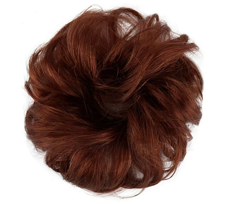 XL 100% Brazilian Remy Human Hair Scrunchie - 33 Mahogany Brown