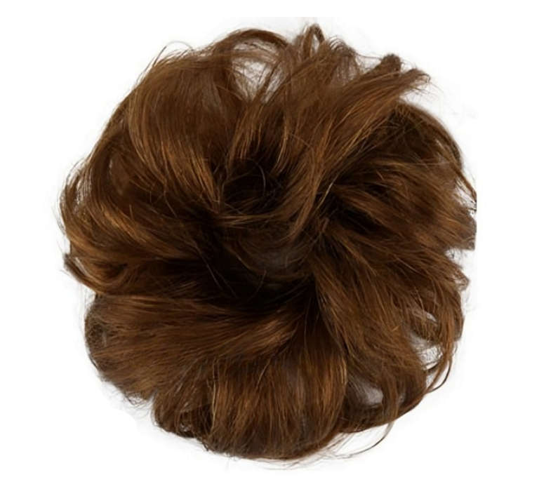 XL 100% Brazilian Remy Human Hair Scrunchie - 30 Aubern Brown