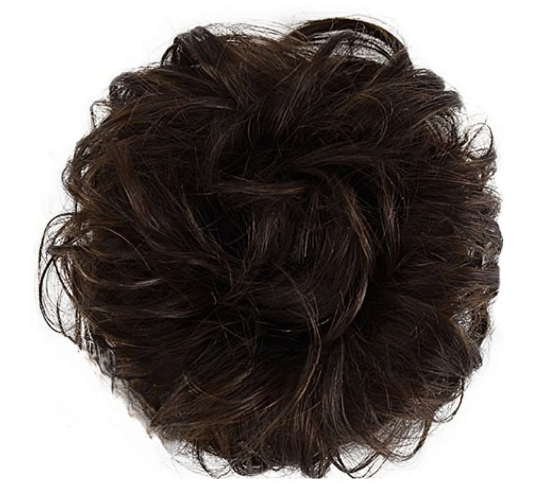 XL 100% Brazilian Remy Human Hair Scrunchie - 4 Chocolate Brown