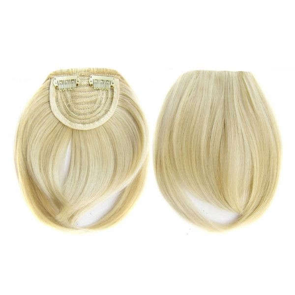 Clip in Bangs Fringe Front One Piece Hair Extensions with Temples - M24-613 Light Ash Blonde Mix