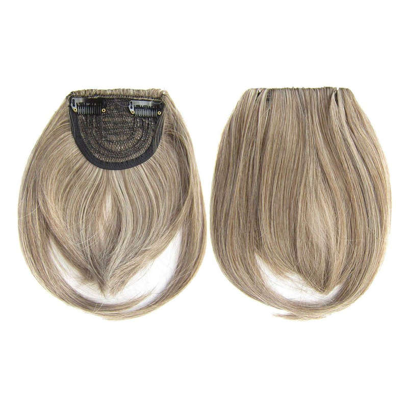 Clip in Bangs Fringe Front One Piece Hair Extensions with Temples - M8-613 highlighted brown blonde