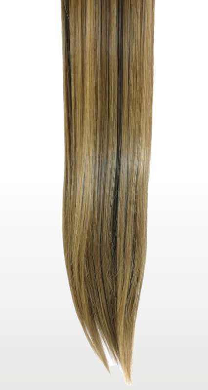 10 Piece Straight Long 55-60cm Full Head Clip-on Hair Extensions XXL - 8BM22 Natural Ash Dark Blonde