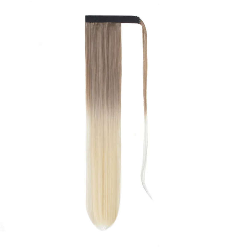 Self-Fastening Wrap Straight Ponytail 55cm - 12t613 Blonde Ombre