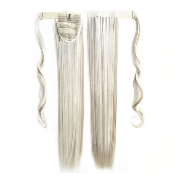 Self-Fastening Wrap Straight Ponytail 55cm - 16-613 Medium ash platinum blonde