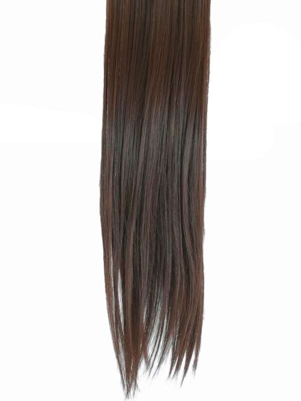 10 Piece Straight Long 55-60cm Full Head Clip-on Hair Extensions XXL - 4 Chocolate Brown Straight