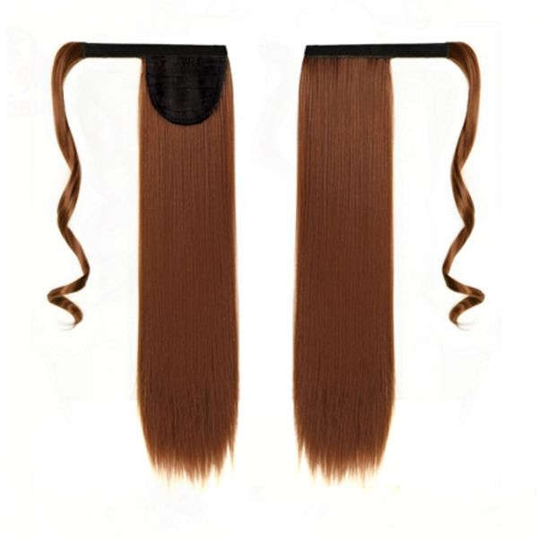 Self-Fastening Wrap Straight Ponytail 55cm - 30 Auburn brown