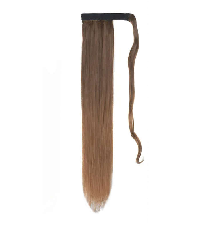 Self-Fastening Wrap Straight Ponytail 55cm - 8T27 Warm Brown Ombre