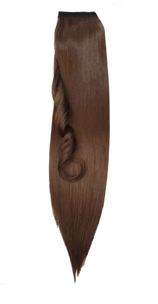 Self-Fastening Wrap Straight Ponytail 55cm - 9 Dark Chestnut