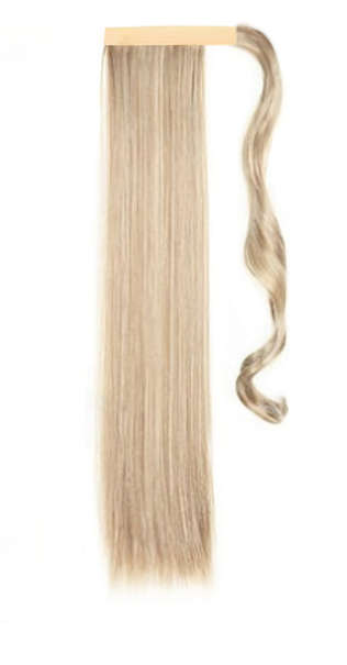 Self-Fastening Wrap Straight Ponytail 55cm - m18-613 Light brown/Blonde mix