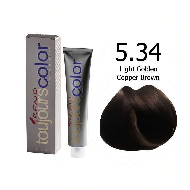 Toujours Trend Permanent Dye 100ml +100ml 20vol Developer - 5.35 Light Golden Mahogany Brown