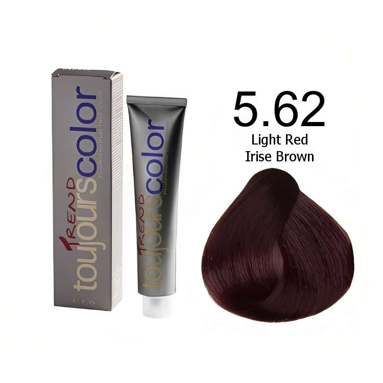 Toujours Trend Permanent Dye 100ml +100ml 20vol Developer - 5.62 Light Red Irise Brown