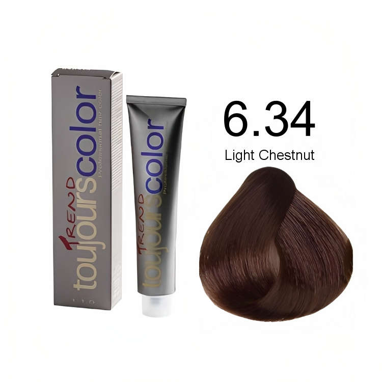 Toujours Trend Permanent Dye 100ml +100ml 20vol Developer - 6.34 Light Chestnut